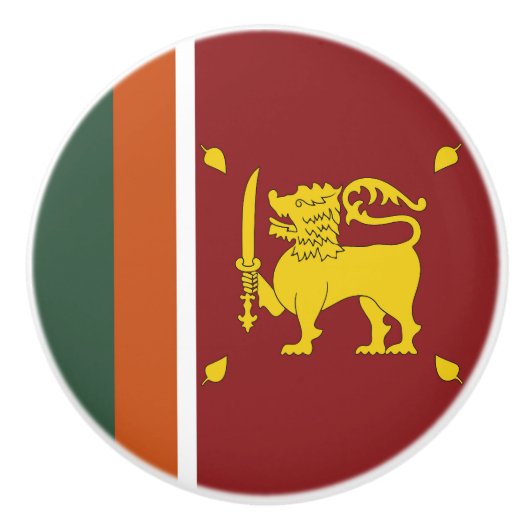 Sri Lanka-Flagge Keramikknauf (Vorderseite)