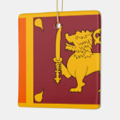 Sri Lanka-Flagge Keramikornament (Links)