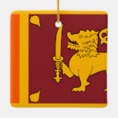 Sri Lanka-Flagge Keramikornament (Rückseite)