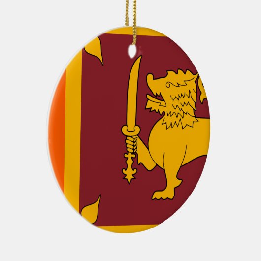 Sri Lanka Flagge Keramikornament (Rechts)
