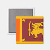 Sri Lanka-Flagge Magnet (Vorderseite/Rückseite)