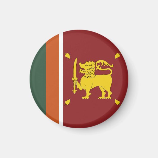 Sri Lanka-Flagge Magnet (Vorne)