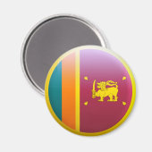 Sri Lanka-Flagge Magnet (Vorderseite/Rückseite)