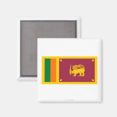Sri Lanka-Flagge Magnet (Vorderseite/Rückseite)