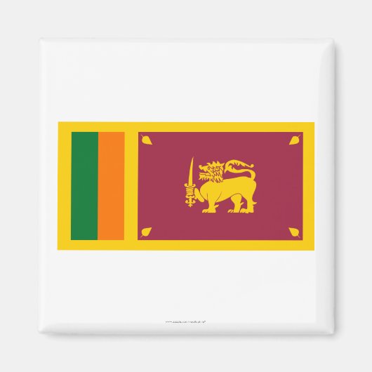 Sri Lanka-Flagge Magnet (Vorne)