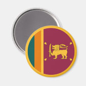 Sri Lanka-Flagge Magnet (Vorderseite/Rückseite)