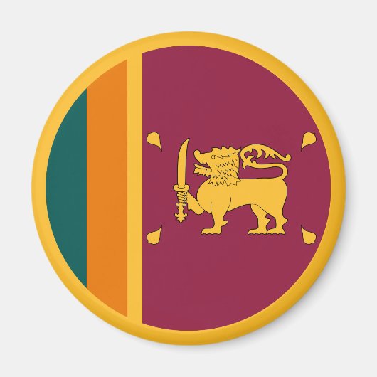 Sri Lanka-Flagge Magnet (Vorne)