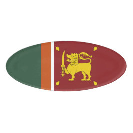 Sri Lanka-Flagge Namenschild