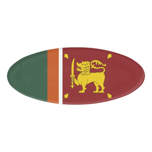 Sri Lanka-Flagge Namenschild (Vorderseite)