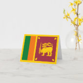 Sri Lanka Flagge Notecard Karte (Gelbe Blume)