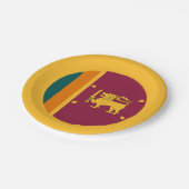 Sri Lanka-Flagge Pappteller (Schrägansicht)