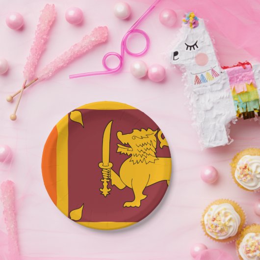 Sri Lanka-Flagge Pappteller (Party)