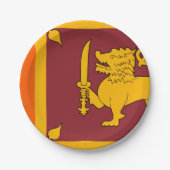 Sri Lanka-Flagge Pappteller (Vorderseite)