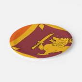 Sri Lanka-Flagge Pappteller (Schrägansicht)