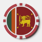 Sri Lanka-Flagge Pokerchips (Vorderseite)