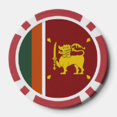 Sri Lanka-Flagge Pokerchips (Rückseite)