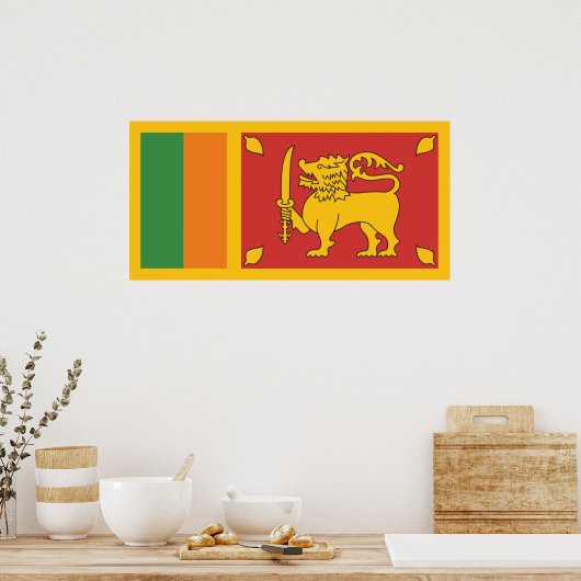 Sri Lanka-Flagge Poster (Küche)