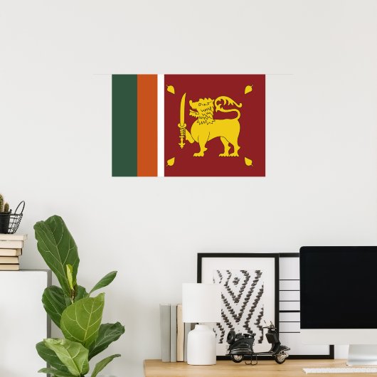 Sri Lanka-Flagge Poster (Heimbüro)