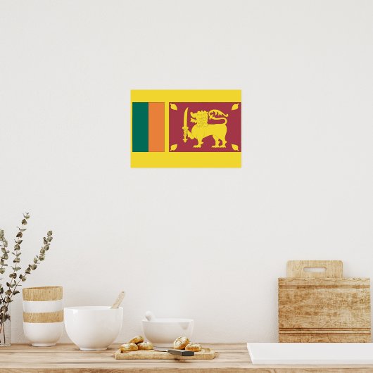 Sri Lanka-Flagge Poster (Küche)