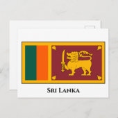Sri Lanka-Flagge Postkarte (Vorne/Hinten)