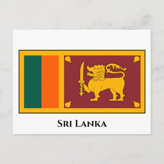 Sri Lanka-Flagge Postkarte (Vorderseite)