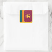 Sri Lanka-Flagge Quadratischer Aufkleber (Tasche)