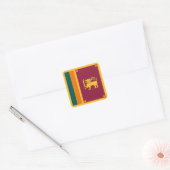 Sri Lanka-Flagge Quadratischer Aufkleber (Umschlag)