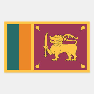 Sri Lanka-Flagge Rechteckiger Aufkleber