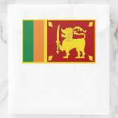 Sri Lanka-Flagge Rechteckiger Aufkleber (Tasche)
