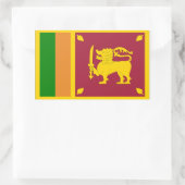 Sri Lanka-Flagge Rechteckiger Aufkleber (Tasche)