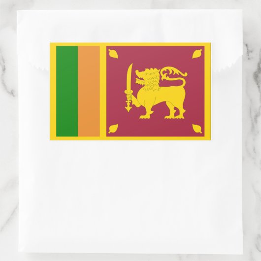 Sri Lanka-Flagge Rechteckiger Aufkleber (Tasche)