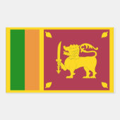 Sri Lanka-Flagge Rechteckiger Aufkleber (Vorderseite)