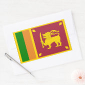 Sri Lanka-Flagge Rechteckiger Aufkleber (Umschlag)
