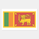 Sri Lanka-Flagge Rechteckiger Aufkleber (Vorderseite)