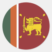 Sri Lanka-Flagge Runder Aufkleber (Vorderseite)