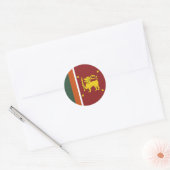 Sri Lanka-Flagge Runder Aufkleber (Umschlag)