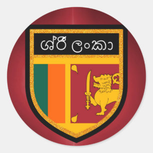 Sri Lanka-Flagge Runder Aufkleber