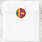 Sri Lanka-Flagge Runder Aufkleber (Tasche)