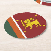 Sri Lanka-Flagge Runder Pappuntersetzer (Angewinkelt)