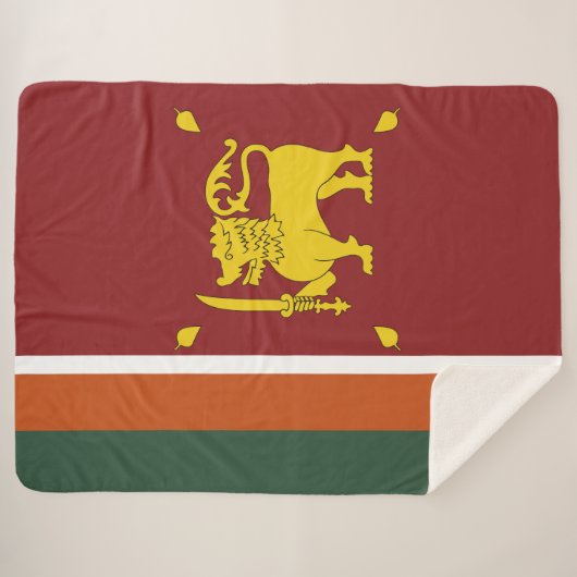 Sri Lanka-Flagge Sherpadecke (Vorderseite (Horizontal))