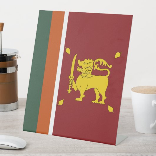 Sri Lanka-Flagge Sockelschild (In Situ)