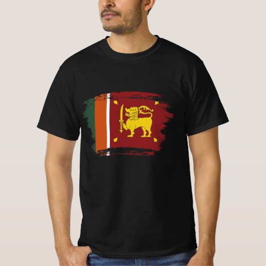Sri Lanka-Flagge T-Shirt (Vorderseite)