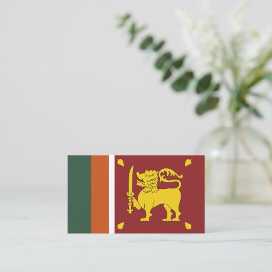 Sri Lanka-Flagge Visitenkarte (Stehend Vorderseite)