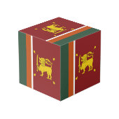 Sri Lanka-Flagge Würfel (Rückseite Schrägansicht)