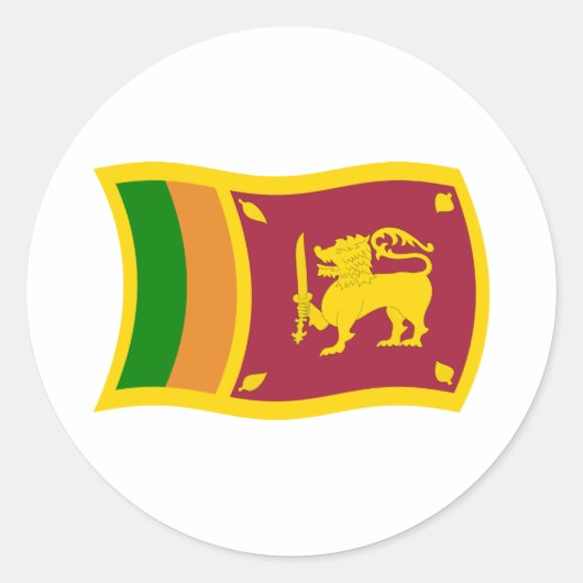 Sri Lanka Flaggen Aufkleber (Vorderseite)