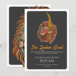 Sri Lanka Flaggen-Löwenflugkarte Einladung