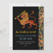 Sri Lanka Flaggen-Löwenflugkarte Einladung (Vorderseite)