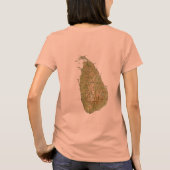 Sri Lanka Flaggen- und Map-T - Shirt (Rückseite)