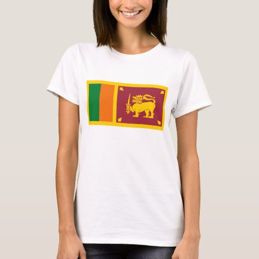 Sri Lanka Flaggen x Karte T - Shirt (Vorderseite)