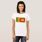 Sri Lanka Flaggen x Karte T - Shirt (Vorne ganz)